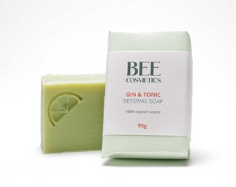 Gin & Tonic Beeswax Soap, perfect gift for gin lovers