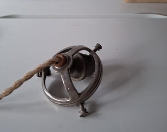 Metalowe okucie bajonetowe Antiek Franse zilverkleurige. Vintage, dom, światło, materiały, wnętrze, brocante, lata 20-te