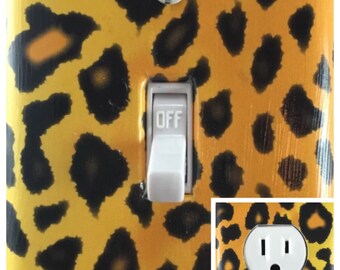 Cheetah Print Animal Decorative Light Switch Cover Outlet Switch Plate *Free Shipping*