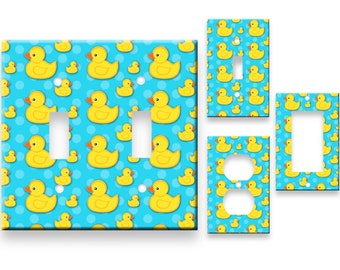 Yellow Rubber Duck Switch Plate Cover wall plate Unbreakable Midway Size Toggle Light Switch Duplex Outlet Rocker GFCI