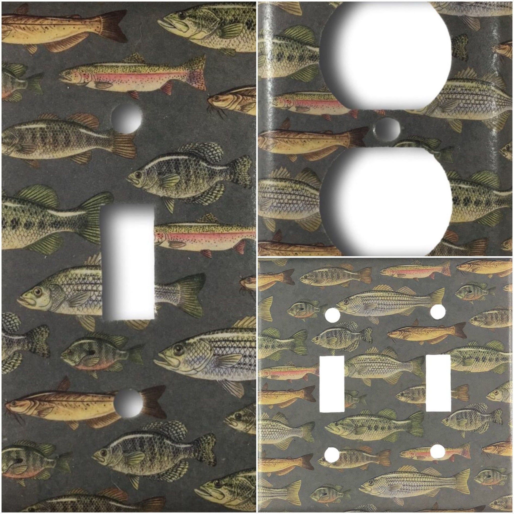 Fish Light and Outlet Wall Plates FREE SHIPPING 