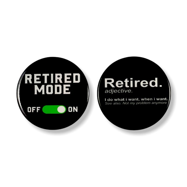 2.25 Inch Retirement Magnets Set of 2 for Refrigerator Locker Whiteboard