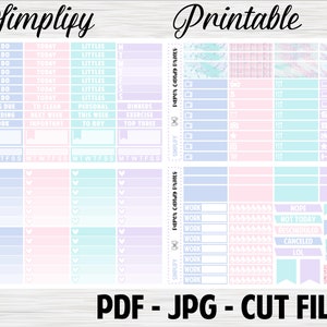 Simplify Erin Condren Vertical Printable Planner Stickers - Etsy