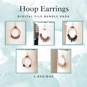 Hoops Bundle Pack Earring File, Jewelry File, Digital File, Hoop Earring, Laser Jewelry File, Laser cut jewelry, Hoop Earring