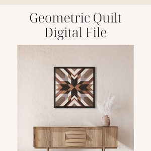 Flower Geometric Quilting Digital File- Patterns for Glowforge and Other Lasers- Sign Designs, Barn quilt file, Geometric Sign File