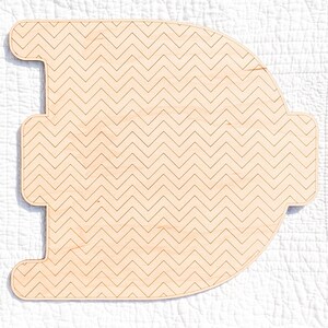 Chevron Split Letter Sign Backer, Sign SVG, Pattern for Glowforge, Laser File