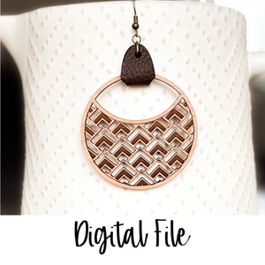 Mountain Geometric Earring File, Jewelry File, Digital File, Earrings, Earring, Laser Jewelry File, Laser cut jewelry