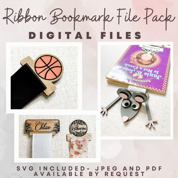 Wood/ribbon Bookmark Digital File Pack Bookmark Digital File - Etsy