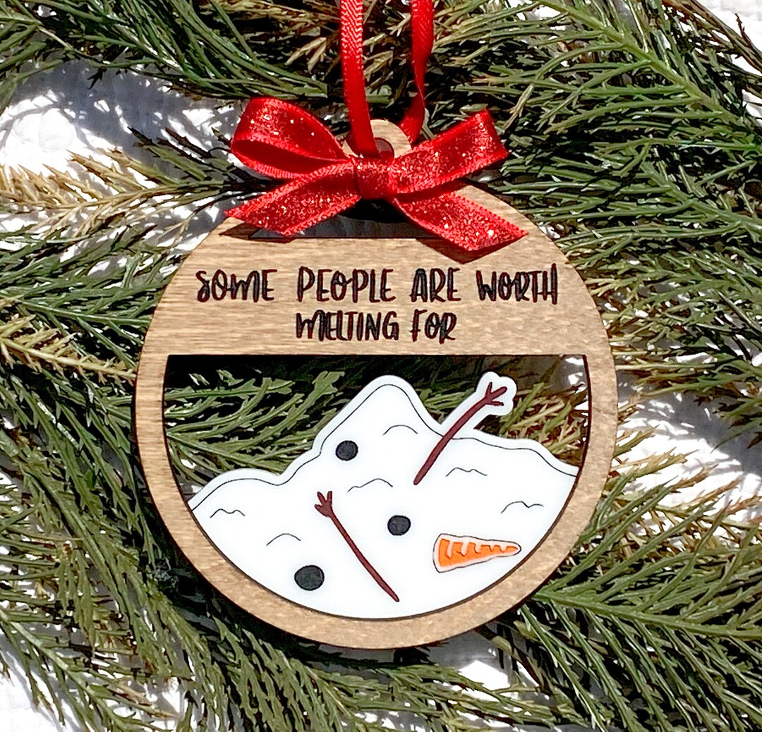 Melting Snowman Ornament Digital File, File for Laser Cut Ornaments - Etsy