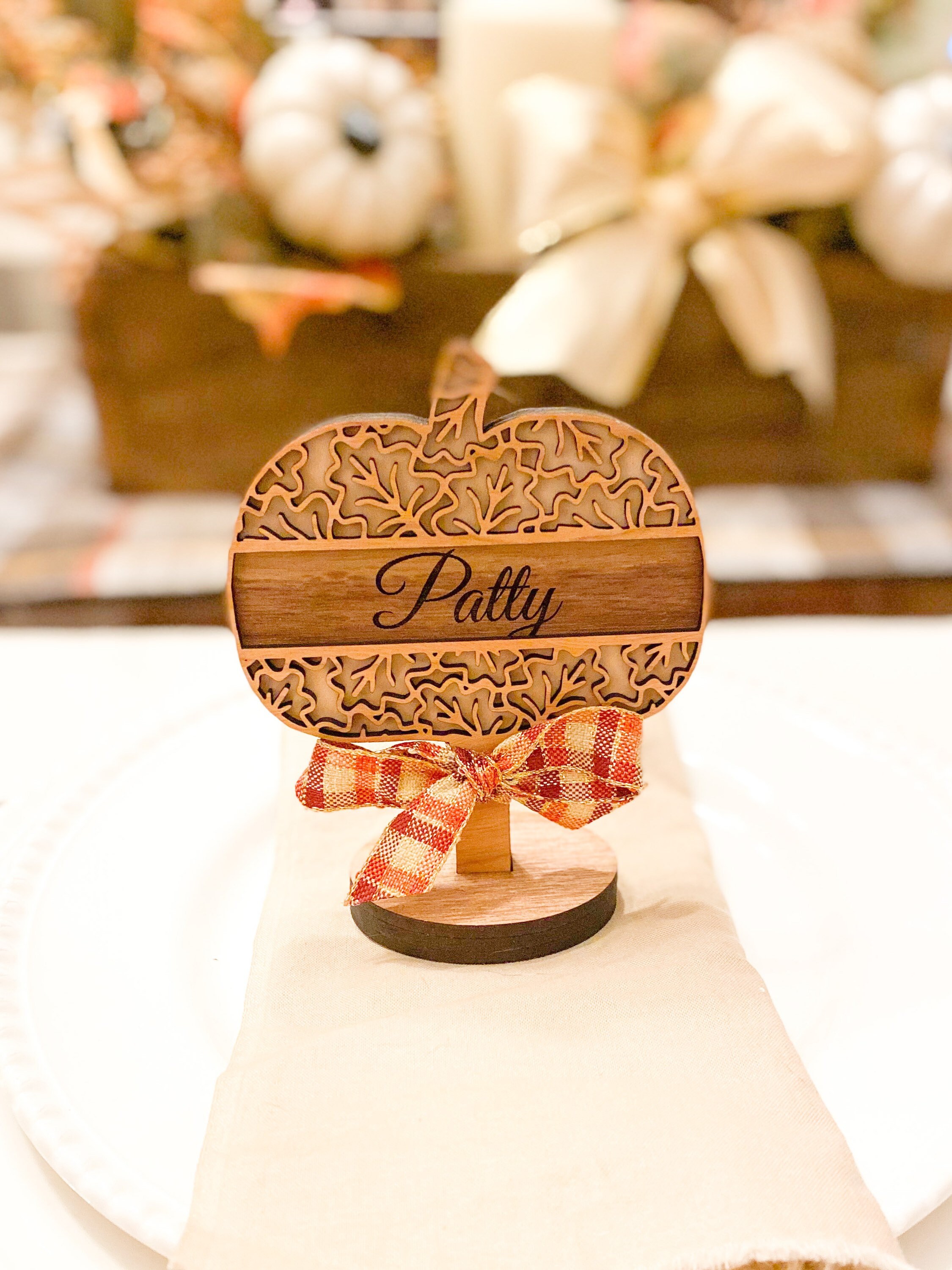 Pumpkin Seat Card Digital File Pack File for Laser Cut Etsy