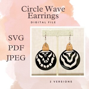 Black Acrylic Earring File, Jewelry File, Digital File, Earrings, Earring, Laser Jewelry File, Laser cut jewelry