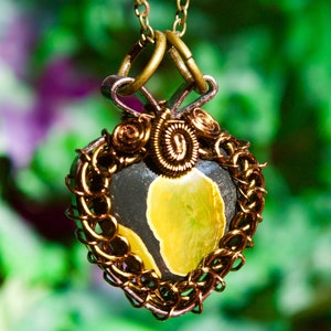 Ocean Jasper Heart Necklace | Sea Jasper Necklace | Wire Wrapped Jasper Jewelry | Solar Plexus | Heart Chakra | Crystal Necklace
