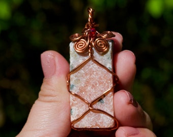 Collier 2 Rangs En Calcite Orange Naturelle - 255 Carats, Fermoir En Calcite, Fait Main En France