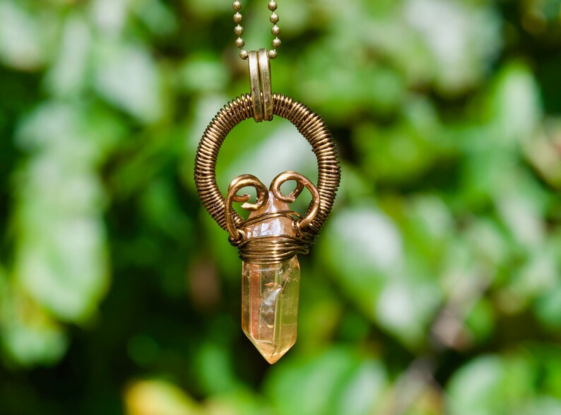 Sunshine Aura Wire Wrapped Necklace