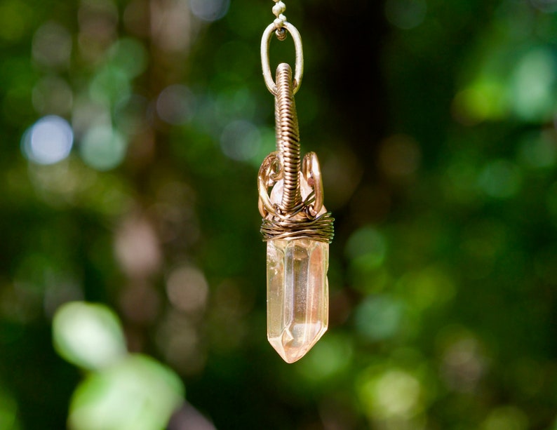 Sunshine Aura Wire Wrapped Necklace