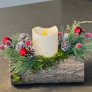 Christmas Yule Log Candle