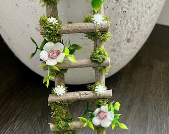 Flower Fairy Door Stairs Ladder