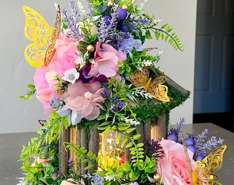 Enchanted FAIRY Floral Lantern Centerpiece – Fairy Lights, Princess Party Decor