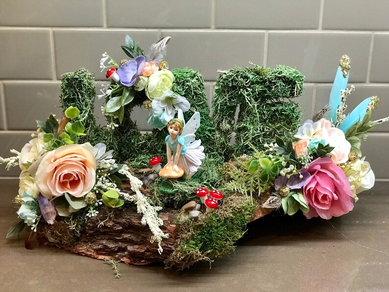 Moss Fairy Centerpiece Enchanted Forest Tinker Bellwedding Etsy