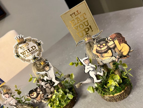 Where the Wild Things Are Decor | 3pc Cake Topper Set | Rustic