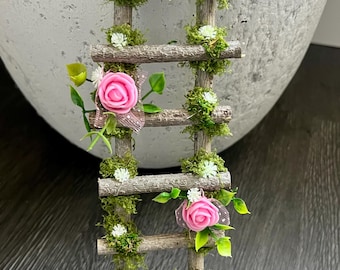 Flower Fairy Door Stairs Ladder