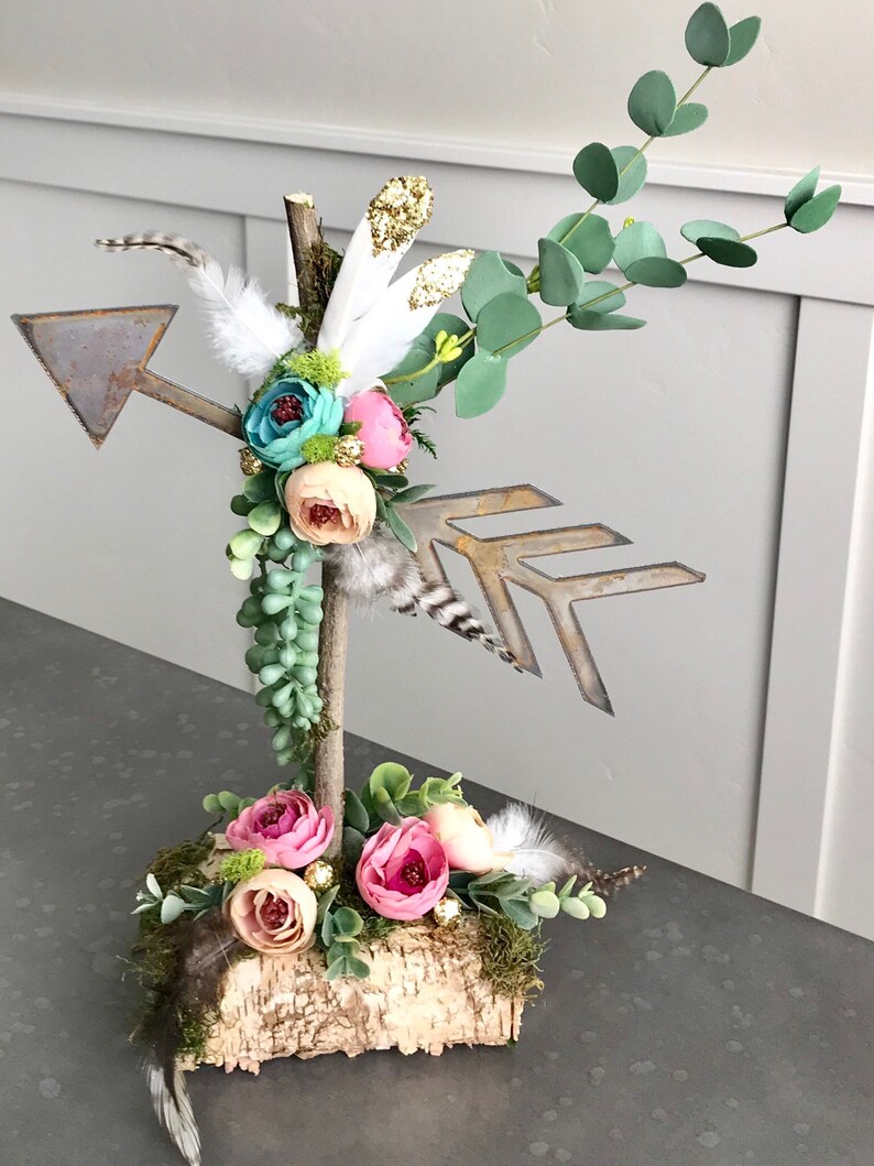 Boho Rustic Arrow Centerpiece Birch Bark Baby Wedding Decor Shower Wild One Tribal Kidca Enchanted Forest