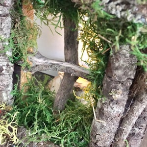 Lighted Fairy Window/ Enchanted Forest/ Fairy Door Reclaimed Wood/weddings/woodland party image 3