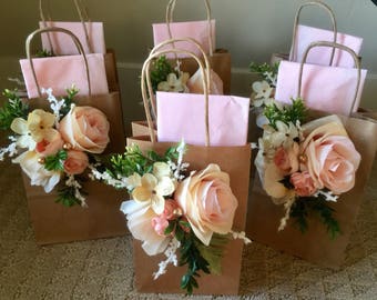 6 Piece Flower Gift Bags