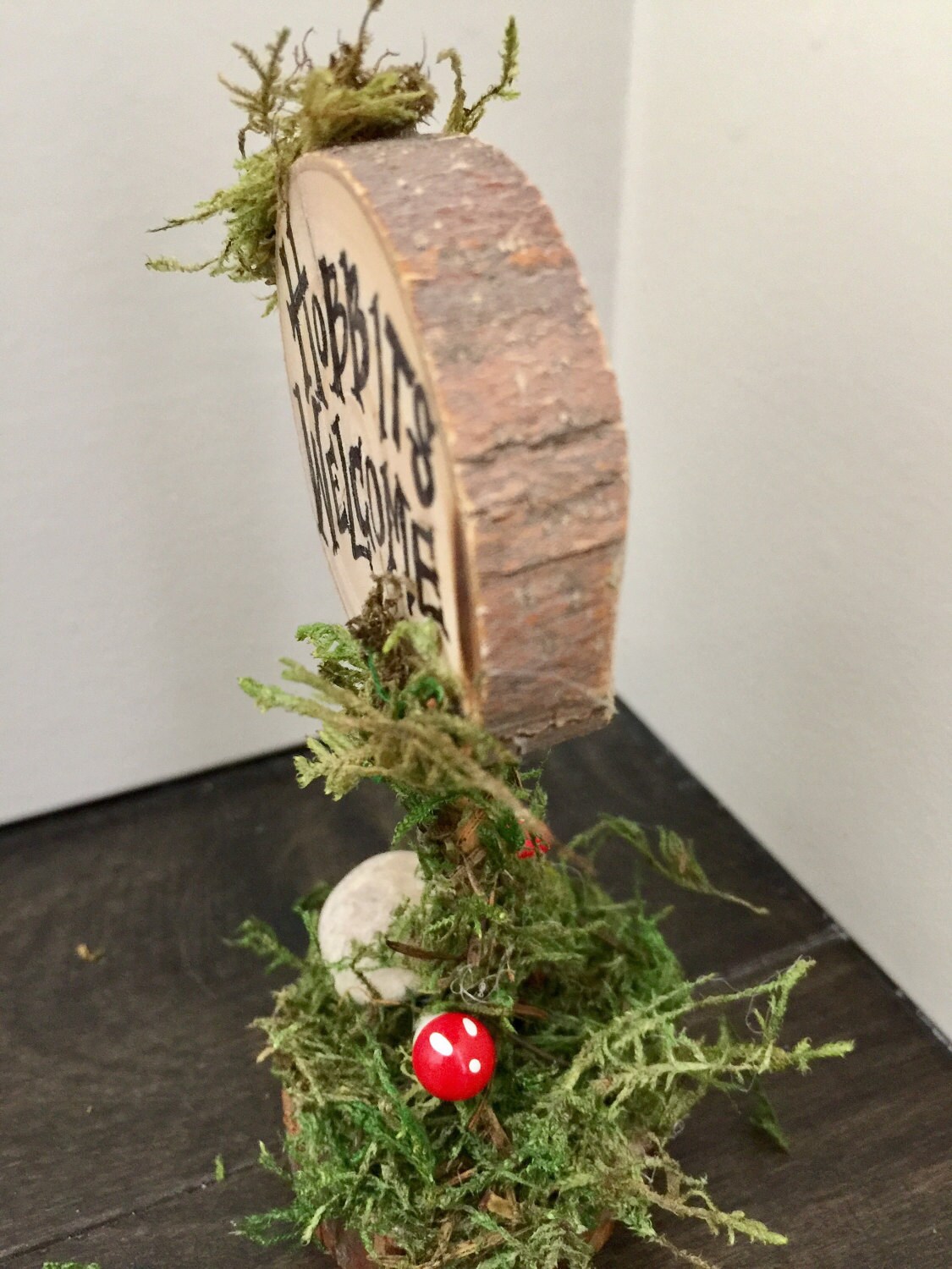 Handmade Hobbit Welcome Sign | Rustic Fairy Garden Decor - Etsy