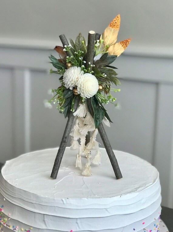 8 Boho Tee Pee Cake Topper Centerpiece Wild One Pow Etsy