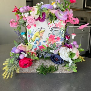 Alice in Wonderland Sparkle Double sided 13”x13” Centerpiece