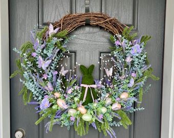 27” Spring Wreath/ Butterflies/Bunny