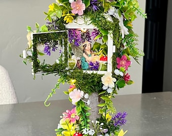 Lighted Spring Fairy Lantern | Enchanted Forest Fairy Decor | Woodland Centerpiece with LED Lights