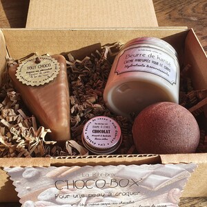 Estuche de regalo "Choco-box", cuidado completo con manteca de cacao para una piel mimada imagen 1