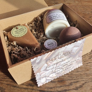 Estuche de regalo "Choco-box", cuidado completo con manteca de cacao para una piel mimada imagen 2
