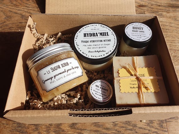 Coffret cadeau "Bee-box", soins complets au miel