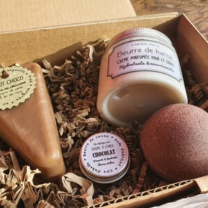 Estuche de regalo "Choco-box", cuidado completo con manteca de cacao para una piel mimada imagen 5