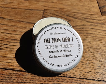 Le "Oh mon déo", crème de déodorant naturelle et divinement efficace au beurre de karité, bicarbonate de soude et palmarosa