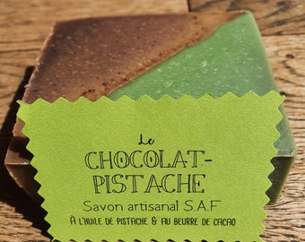 "Chocolate-Pistachio", divine S.A.F soap with pistachio oil and cocoa butter