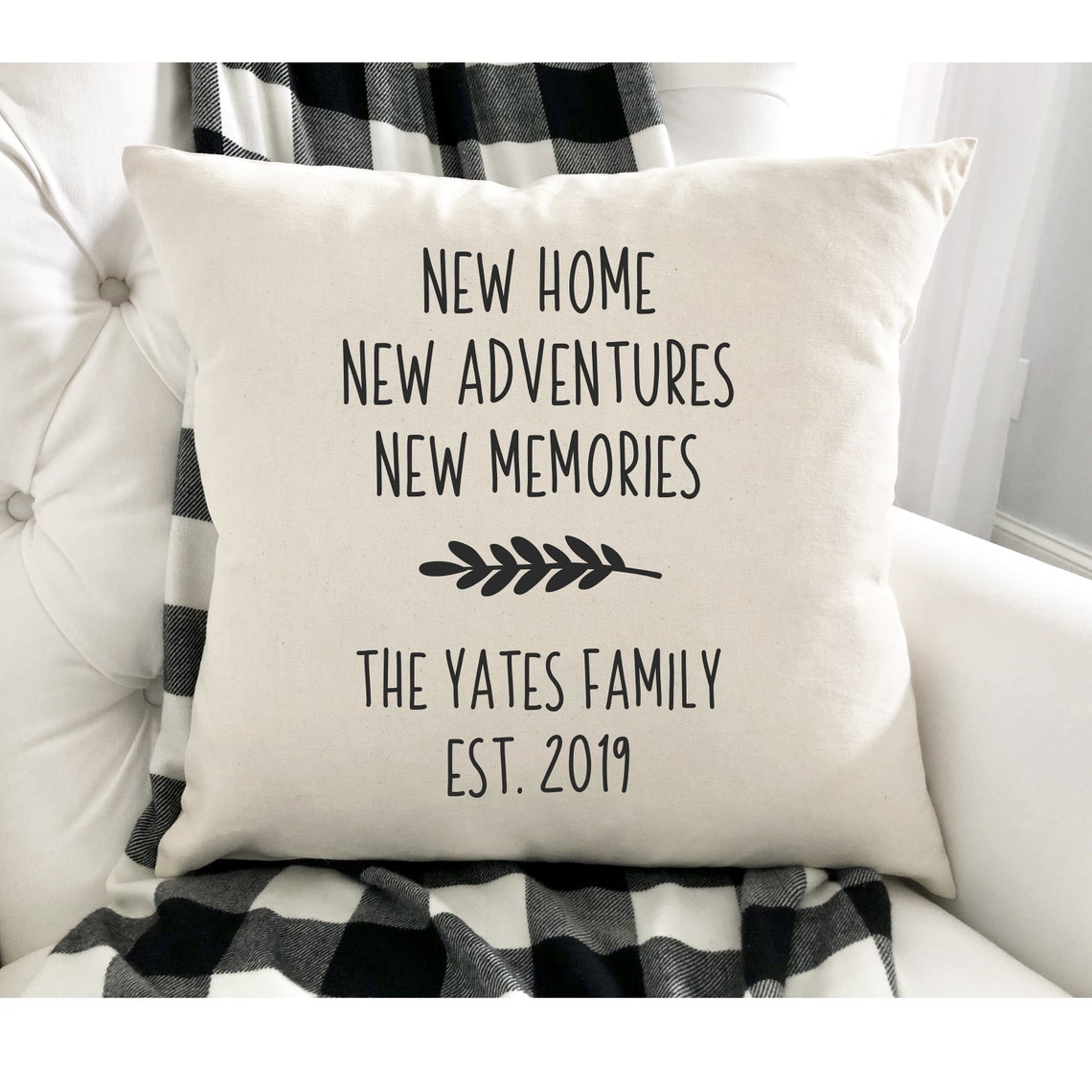 New Home New Adventures New Memories Pillow Cover. 18x18. Etsy