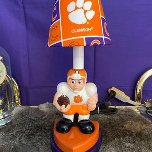 clemson football helmet lamp NCAA Hover Pegasus Sports Celebrate your Clemson University spirit all year round with this versatile Clemson Wreath/Helmet Burlee Clemson Tigers Neon Helmet Desk