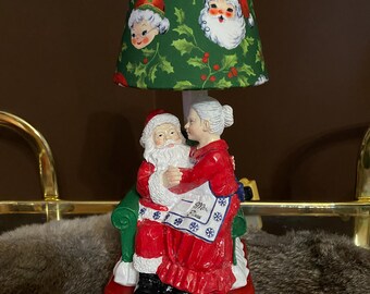 Vintage Santa Claus With Nose Light That Plugs in Ceramic Retro