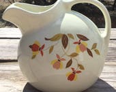 Hall Jewel Tea Autumn Leaf Ball Pitcher, Jewel Tea Ball Jug Pitcher by Halls China