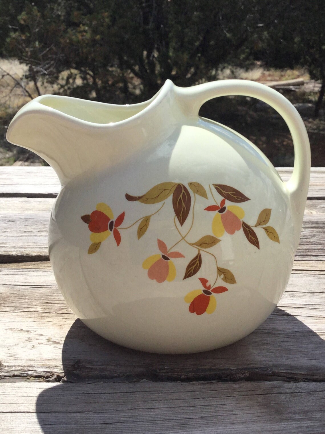 Hall Jewel Tea Autumn Leaf Ball Pitcher Jewel Tea Ball Jug Etsy