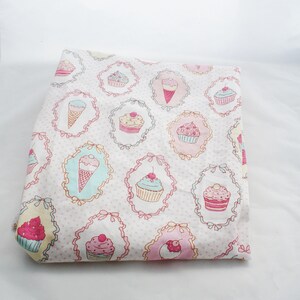 Kawaii scarf scarf with cute muffins, ice cream and cake printed, perfect gift for teenage girl. image 2