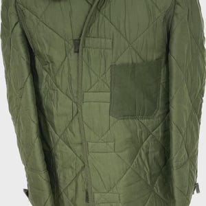 Vintage Cold War Era Euro Military Surplus Field Jacket Liner fur Collar MEDIUM