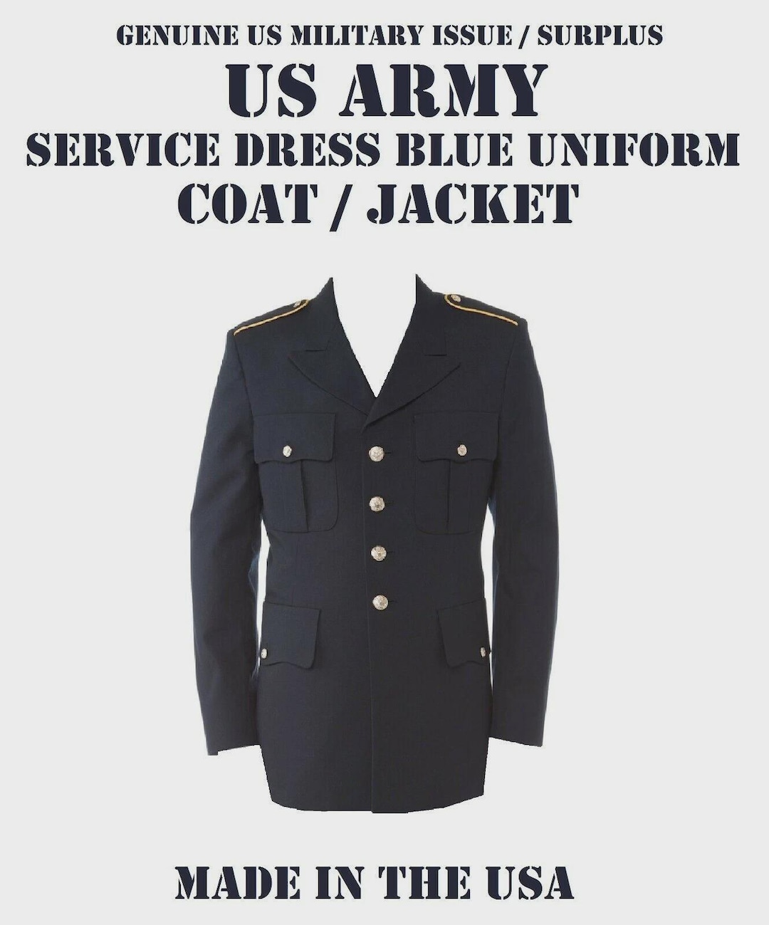 US ARMY Military Men's Service Dress Blue Blues ASU Uniform Coat Jacket Many Sizes Available - US ARMY Military Men's Service Dress Blue Blues ASU Uniform Coat Jacket Many Sizes Available -