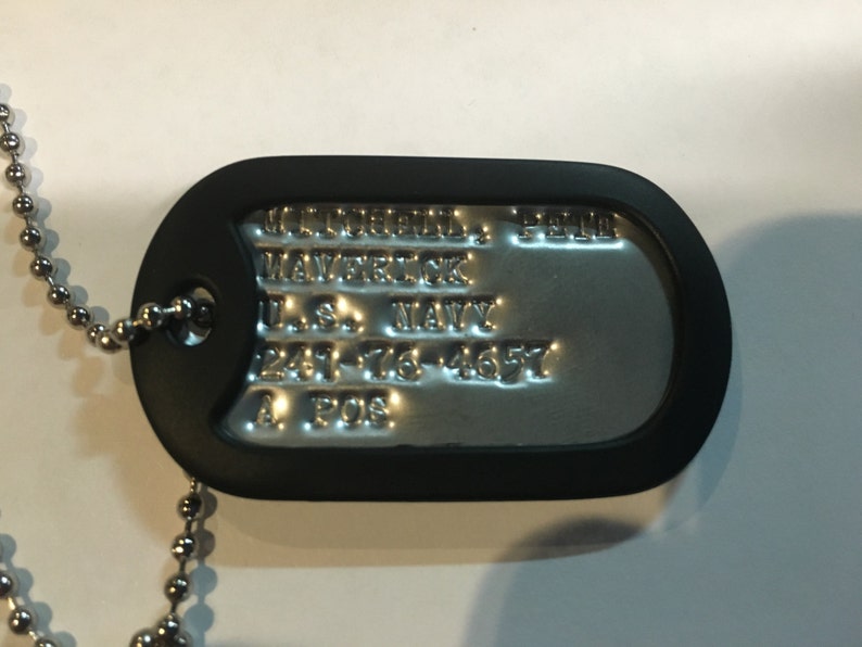 Maverick military dog tags for halloween constume uniform mil Etsy