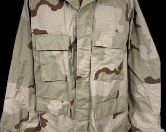 Genuine USGI Military Desert Storm Era DCU Camo Combat shirt / top Large - Regular