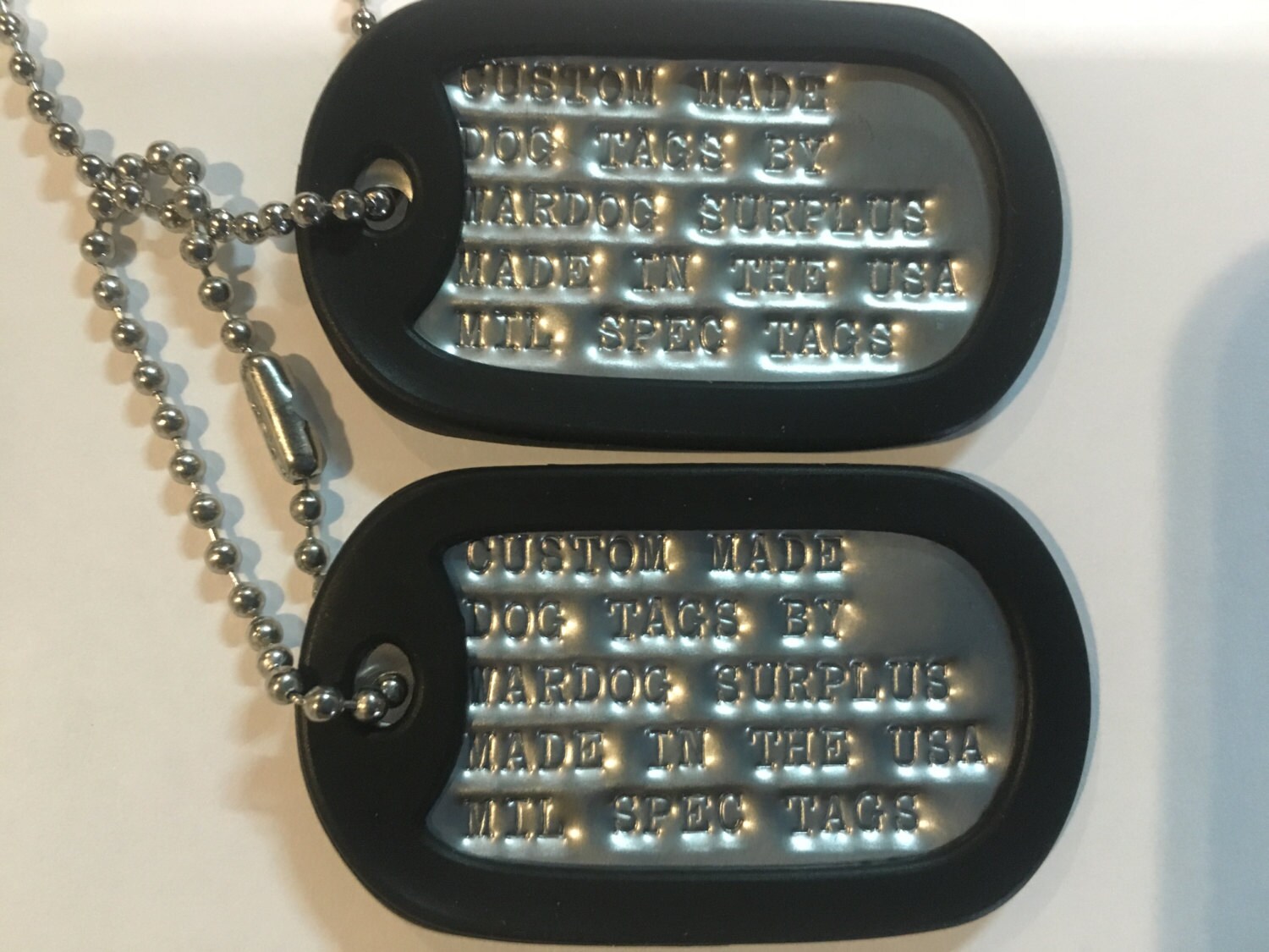 Custom made Dog Tags with your info matte military spec real Etsy